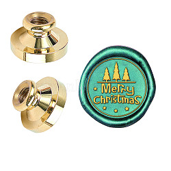 Wax Seal Brass Stamp Head, for Wax Seal Stamp, Christmas Tree Pattern, 25x14.5mm(AJEW-WH0209-438)