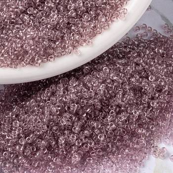 MIYUKI Round Rocailles Beads, Japanese Seed Beads, (RR142L) Transparent Light Amethyst, 15/0, 1.5mm, Hole: 0.7mm, about 27777pcs/50g