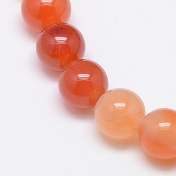 Natural Carnelian Beads Strands, Round, Grade A, 12mm, Hole: 1mm, about 32pcs/strand, 16 inch