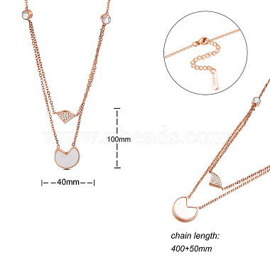 SHEGRACE Titanium Steel Pendant Necklaces(JN984A)-2