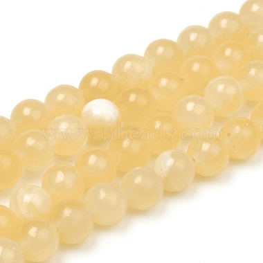 6mm Round Topaz Jade Beads