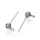 304 Stainless Steel Ball Stud Earring Findings(X-STAS-G099-09P)-2