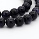 Synthetic Blue Goldstone Round Bead Strands(G-P070-61-4mm)-1