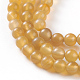 Naturelles agate jaune brins de perles(X-G-O181-02)-3