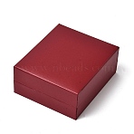Cardboard Paper Jewelry Packing Boxes with Sponge Inside for Pendants, Rectangle, Dark Red, 8.05x6.9x3.4cm(CBOX-F007-01B)
