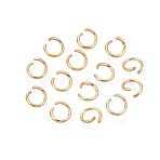 304 Stainless Steel Open Jump Rings, Round, Golden, 5x0.7mm, Inner Diameter: 3.5mm, 21 Gauge, About 350pcs/bag(STAS-Q113-5x0.7mm-G-01)