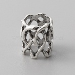 Alloy European Beads, Large Hole Beads, Column, Antique Silver, 12x11mm, Hole: 8.4mm(FIND-TAC0014-87A)