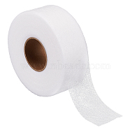 Non-woven Fabrics Hot Melt Adhesive Tape, Fabric Fusing Tape, Iron on Hem Tape, White, 38mm, 70 yards/roll(DIY-WH0037-44B)