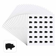 PVC & Paper Sticker Labels, Adhesive Stickers, for Scrapbooking Making, Pig Pattern, 100x80x0.2mm, Sticker: 12x12mm, 30pcs/sheet(DIY-WH0374-67A)
