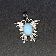 Opalite Pendants, Butterfly Charms, 24x26x7.5mm(PW-WG43010-15)