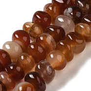 Natural Red Agate Beads Strands, Dyed & Heated, Nuggets, Tumbled Stone, 9~13x8.5~9x3.5~9mm, Hole: 0.9mm, about 59~68pcs/strand, 15.79~15.98''(40.1~40.6cm)(G-NH0017-B03-03)