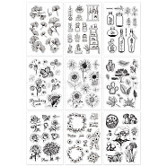 Acrylic Stamps, for DIY Scrapbooking, Photo Album Decorative, Cards Making, Stamp Sheets, Mixed Patterns, 16x11x0.3cm, 9 patterns, 1sheet/pattern, 9sheets/set(DIY-GL0001-09)