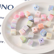Transparent Acrylic Beads, Cube, Mixed Color, 16x16x16mm, Hole: 3.5mm(OACR-H038-11)