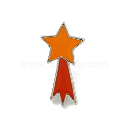 Alloy Brooches, Enamel Pins, for Backpack Cloth, Star, 25.5x13.5x2mm(JEWB-M038-01D)