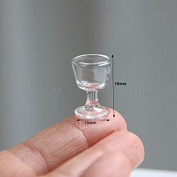 Glass Cups Miniature Ornaments, Micro Landscape Garden Dollhouse Accessories, Pretending Prop Decorations, Clear, 13x18mm(MIMO-PW0001-149I)