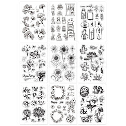 Acrylic Stamps, for DIY Scrapbooking, Photo Album Decorative, Cards Making, Stamp Sheets, Mixed Patterns, 16x11x0.3cm, 9 patterns, 1sheet/pattern, 9sheets/set(DIY-GL0001-09)