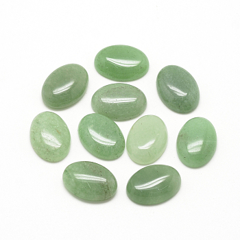 Natural Green Aventurine Cabochons, Oval, 14x10x4~5mm