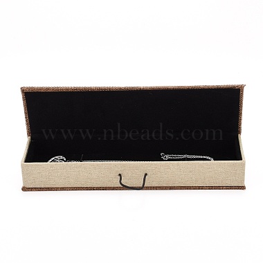 長方形の木製のネックレスボックス(OBOX-N013-04)-3