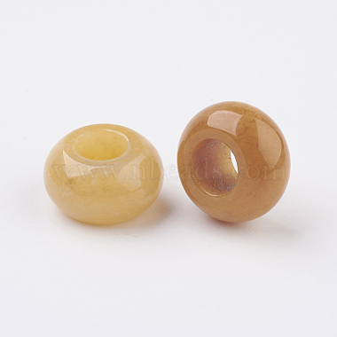 Perles européennes naturelles en jade jaune(X-G-G740-14x8mm-09)-2
