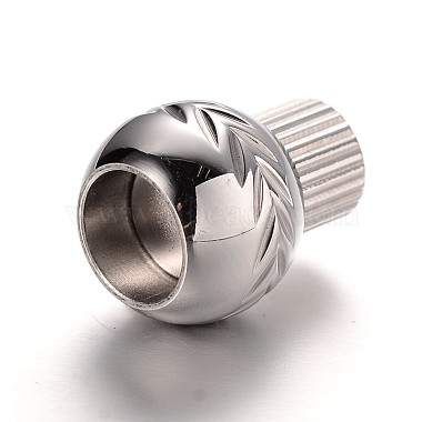 Column 304 Stainless Steel Magnetic Clasps with Glue-in Ends(STAS-I046-M)-3