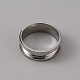 201 Stainless Steel Grooved Finger Ring Settings(STAS-WH0027-26F-P)-2