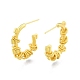 Brass Ring Beaded Stud Earrings(EJEW-G322-16MG)-2