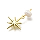 Brass & Natural Pearl Star Pendants(KK-Z093-40G)-2