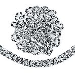 100Pcs Acrylic Linking Rings, Quick Link Connector, for Curb Chain Making, Twisted Oval, Cow/Zebra Pattern, White & Black, 17x23x5.5mm(SACR-CJ0001-38)