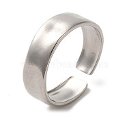 304 Stainless Steel Open Cuff Ring, Stainless Steel Color, 6mm, US Size 6 3/4(17.1mm)(RJEW-C068-02A-P)