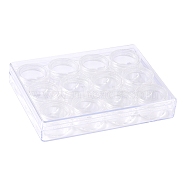 Plastic Bead Storage Containers, 12 Compartments, Clear, 9.8x13x2cm, Small Box: 30x17mm, Capacity: 5ml(0.17 fl. oz)(C089Y)