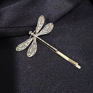 Dragonfly Hair Bobby Pins, Hair Accessories for Women & Girls, Antique Bronze, 50x37mm(PW-WG081EE-02)