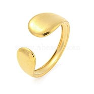 304 Stainless Steel Teardrop Open Cuff Ring for Women, Real 18K Gold Plated, US Size 7 1/4(17.5mm)(RJEW-S406-01G-06)