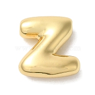 Brass Pendants, Long-Lasting Plated, Real 18K Gold Plated, Letter Z, 10x9.5x3.5mm, Hole: 1.4mm(KK-S391-02G-Z)