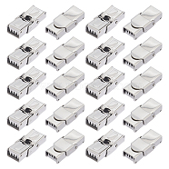 20Pcs Rectangle 201 Stainless Steel Watch Band Clasps, Stainless Steel Color, 25x12x7mm, Hole: 3x8mm(STAS-UN0051-85)