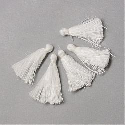 Cotton Tassel Decorations, Pendant Decorations, White, 30mm(X-OCOR-Q024-19)