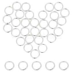 925 Sterling Silver Split Jump Rings, Double Loop Jump Rings, Round Rings, Silver, 22 Gauge, 6x0.6mm, Inner Diameter: 4.8mm, about 20pcs(FIND-BC0005-42B)