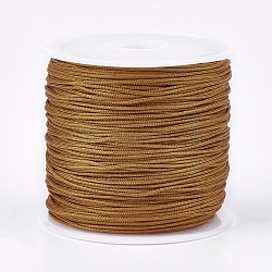 Nylon Thread, Nylon Jewelry Cord for Custom Woven Jewelry Making, Sienna, 0.8mm, about 49.21 yards(45m)/roll(NWIR-K022-0.8mm-04)