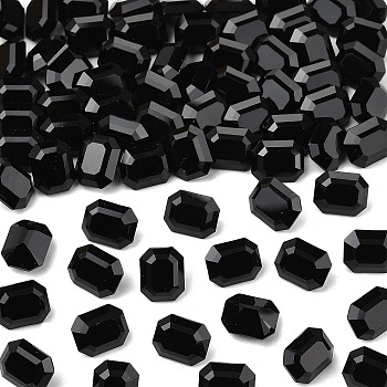 Preciosa&reg MAXIMA Crystal Fancy Stones, Czech Crystal, 435 34 222 Octagon, Unfoiled, 23980 Jet, 12x10mm