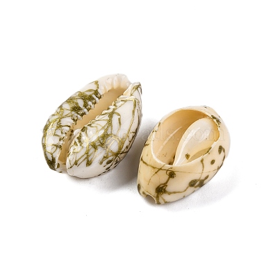 Spray Painted & Drawbench Cowrie Shell Beads(SSHEL-M023-03D)-2