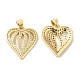 Real 16K Gold Plated Brass Micro Pave Clear Cubic Zirconia Pendants(ZIRC-L103-027G-01)-1