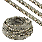 Polyester Twisted Lip Cord Trim, Twisted Trim Cord Rope Ribbon for Home Decoration, Upholstery, DIY Handmade Crafts, Mixed Color, 1/4 inch(6mm), about 12.5m/pc(OCOR-WH0074-21)