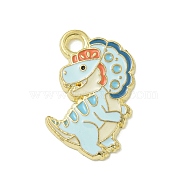 Alloy Enamel Pendants, Golden, Dinosaur, 23x14x2mm, Hole: 2mm(ENAM-I060-10F)