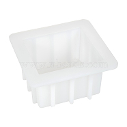 Soap Silicone Molds, Rectangle, White, 142x130x73.3mm, Inner Diameter: 102x88.2mm(DIY-WH0152-39)