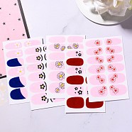 Flower Series Full Cover Nail Decal Stickers, Self Adhesive, Nail Decoration for Women Girls Kids, Mixed Color, 25.5x10~16.5mm, 12pcs/sheet(MRMJ-T109-WSZ-M1)