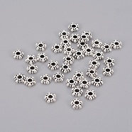 Tibetan Silver Spacers beads, Lead Free & Cadmium Free, Rondelle, Antique Silver, about 5.8mm wide, 2.2mm long, Hole: about 1.5mm(AA116)