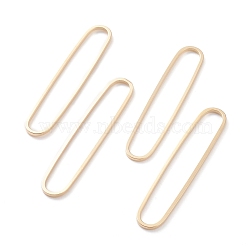 Brass Linking Rings, Long-Lasting Plated, Oval, Real 24K Gold Plated, 48x9.5x1mm, Inner Diameter: 45.5x7.5mm(KK-Y003-04G-G)