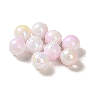 Opaque Acrylic Beads, Gradient Colorful, Round , Lavender, 8mm, Hole: 1.8mm, about 2083pcs/500g