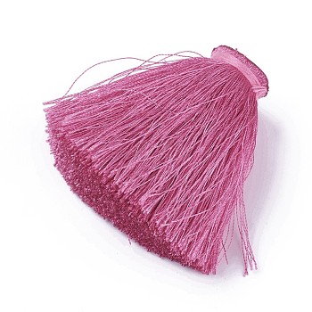 Polyester Tassel Decoration Accessories, Pale Violet Red, 50~56x18~21mm