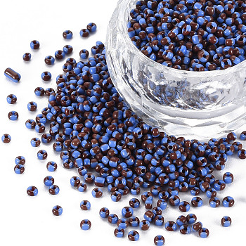 12/0 Glass Seed Beads, Opaque Colours Seep, Cornflower Blue, 2mm, hole: 0.8mm