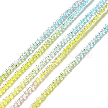 Transparent Gradient Color Glass Beads Strands(GLAA-H021-01A-14)-2